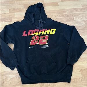Black Joey Logano Team Penske Hoodie with Logo